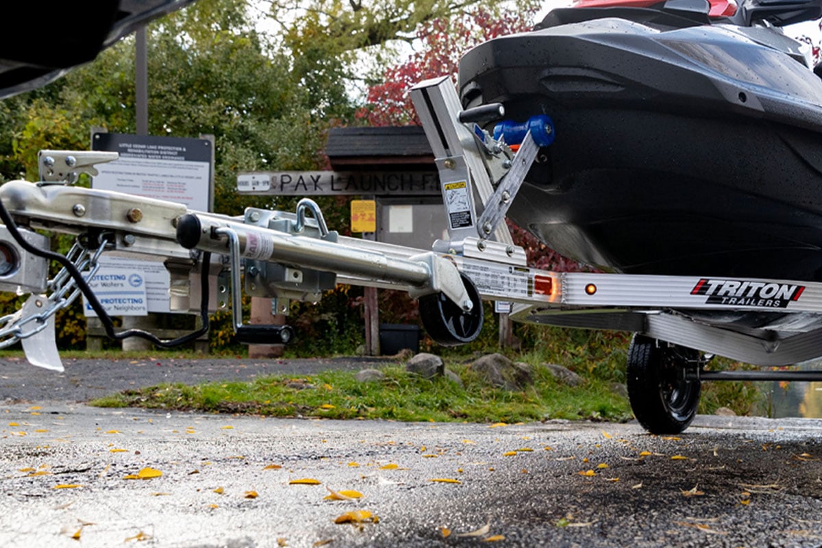 Triton Trailers Wave Series - Open Aluminum Personal Watercraft Trailer, image size:1200x800